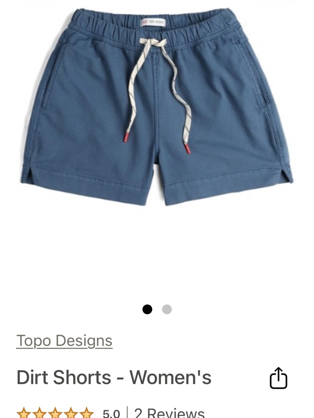 Topo Designs Slate Blue Women's Drawstring Shorts